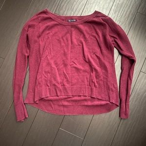 American Eagle burgundy high low sweater size small GUC